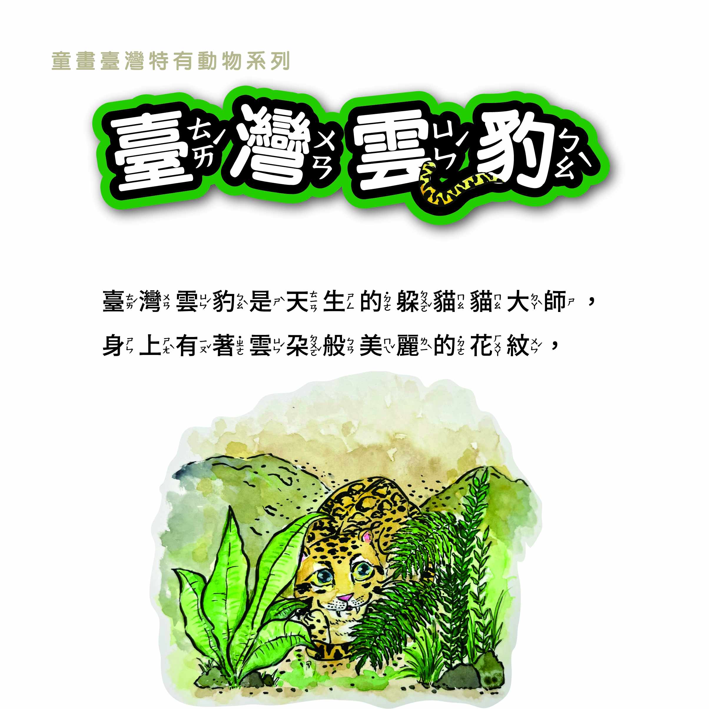 童畫臺灣特有動物系列：臺灣雲豹